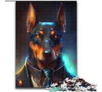 Puzzle per adulti 1000 pezzi Boss Doberman Puzzle in cartone Attività educativa per abilità cognitive Miglioramento delle abilità cognitive Dimensioni: 38x26cm