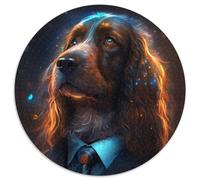Puzzle per adulti 1000 pezzi Boss Dog Puzzle rotondi 1000 pezzi per adulti Perfetto per decorazioni per la casa, compleanni, feste e regali 67,5x67,5 cm