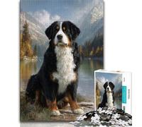 Puzzle per adulti 1000 pezzi Bovaro bernese 1000 pezzi per adolescenti antistress per ammazzare il tempo durante le vacanze interazione genitore-figlio 38x26cm