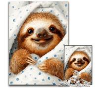 Puzzle per adulti 1000 pezzi Bradipo sorridente Puzzle in cartone Regalo perfetto per compleanni, feste, ideale per Natale 26X38cm