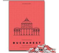 Puzzle per adulti 1000 pezzi Bucarest Ungheria Rompicapo Gioco Decorazione murale Regali unici per compleanno e Natale (50x75cm) 1000 pezzi