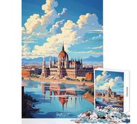 Puzzle per adulti 1000 pezzi BUDAPEST dipinto a olio giocattoli antistress opera d'arte regalo giochi divertenti con pezzi completamente interconnessi di forma casuale dimensioni 38x26cm