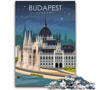 Puzzle per adulti 1000 pezzi Budapest Ungheria Viaggio Puzzle per adulti, giocattolo educativo intellettuale decomprimente Regalo di compleanno (26x38cm)