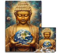 Puzzle per adulti, 1000 pezzi Buddha che regge la Terra, puzzle per regali di decorazione per la casa, giocattolo stimolante per la famiglia, perfetto per le serate di gioco, 50x75cm