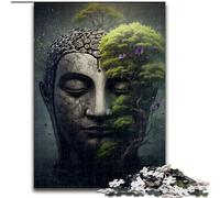Puzzle per adulti, 1000 pezzi Buddha nella natura, perfetto per adolescenti, per rafforzare i legami familiari, rompicapo e regalo fai da te per la casa (dimensioni: 26x38cm)