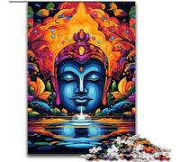 Puzzle per adulti, 1000 pezzi Buddha psichedelico, puzzle impossibili per adulti, attività di legame familiare, feste e compleanni (dimensioni 26x38cm)