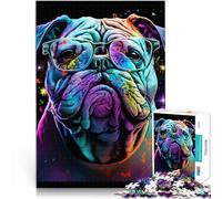 Puzzle per Adulti 1000 pezzi Bulldog con Occhiali Giocattoli educativi educativi Giochi di Famiglia 26x38cm Migliorare l'amore Tra Coppie
