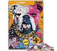 Puzzle per adulti 1000 pezzi Bulldog Doodle Giochi educativi Giocattoli fai da te per è ideale come regalo per tutta la famiglia 38x26cm
