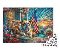 Puzzle Per Adulti 1000 Pezzi - Bulldog inglese Difficile | Gioco Relax Anti-Stress Con Stampa Nitida | Decorazione Unica Per Appassionati 70x50cm/1000pcs