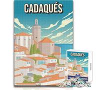 Puzzle per adulti 1000 pezzi Cadaqués Cityscape Travel Poster Art Toys Educational Games Pattern Assembly Art Work Gift Size 50x75cm