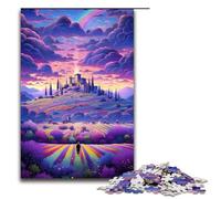 Puzzle per adulti 1000 pezzi Campi di lavanda in Provenza Francia. Ogni pezzo è unico. Gioco stimolante e divertente per tutta la famiglia. 75x50 cm.