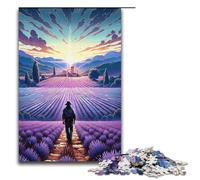 Puzzle per adulti 1000 pezzi Campi di lavanda in Provenza Francia Puzzle di carta per famiglie Gioco educativo Sfida giocattolo 1000 pezzi (38x26 cm)