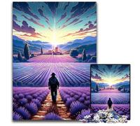 Puzzle per adulti 1000 pezzi Campi di lavanda in Provenza Francia Puzzle impossibili per adulti feste e decorazioni per la casa 1000 pezzi (38x26 cm)
