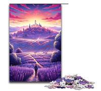 Puzzle per adulti 1000 pezzi Campi di lavanda in Provenza Francia Puzzle in legno 1000 pezzi (75x50 cm)