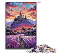 Puzzle per adulti 1000 pezzi Campi di lavanda in Provenza Francia Puzzle in legno per famiglie Gioco educativo Sfida Giocattolo 1000 pezzi (38x26 cm)