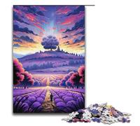 Puzzle per adulti 1000 pezzi Campi di lavanda in Provenza Francia Puzzle per adulti Puzzle in legno Giochi per famiglie Regali di compleanno di Natale 1000 pezzi (38x26 cm)
