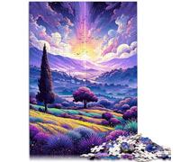 Puzzle per adulti 1000 pezzi Campi di Lavanda Provenza Francia Puzzle Divertenti in Famiglia 26x38 cm Sollievo Stress Sfida Difficile