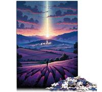 Puzzle per Adulti 1000 pezzi Campi di Lavanda Provenza Francia Puzzle per Gioco educativo Sfida Giocattolo Migliorare la memoria 19,7 "x 29,5"