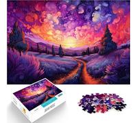 Puzzle per adulti, 1000 pezzi, campi di lavanda provenzale, giocattolo educativo, giochi di famiglia, regali di compleanno per adolescenti dai 14 anni, 26 x 38 cm