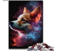 Puzzle per adulti 1000 pezzi Cane Corgi in legno, regalo divertente e attività per la casa 50x75cm Festa di compleanno per uomini e donne