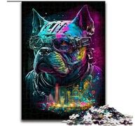 Puzzle per adulti 1000 pezzi cane meccanico colorato in legno, idea regalo unica per la casa fai da te 50x75cm festa di compleanno per uomini e donne