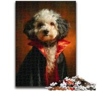 Puzzle per adulti 1000 pezzi Cane vampiro Aiuta il cervello a esercitare Giocattoli avvincenti per coltivare la pazienza Adatto per coppie 50x75cm