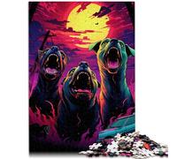 Puzzle per adulti 1000 pezzi cani maligni caccia al tramonto giocattolo giocattolo per la famiglia regalo 26 x 38 cm per alleviare lo stress sfida difficile