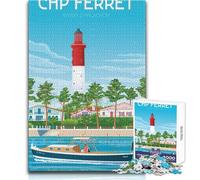 Puzzle per adulti 1000 pezzi Cap Ferret Bassin Arcachon Giocattoli Giochi educativi Modello Assemblaggio Opera d'arte Regalo Dimensioni 38x52cm