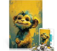 Puzzle per Adulti 1000 pezzi Carino Scimmia Gialla Giocattoli educativi Splendidi Regali e Giocattoli 19,7 "x 29,5" per Adolescenti da 14 anni e oltre