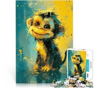 Puzzle per adulti 1000 pezzi, carino scimmia gialla, gioco educativo, giocattolo della sfida, migliora l'amore tra le coppie, 19,7 "x 29,5"