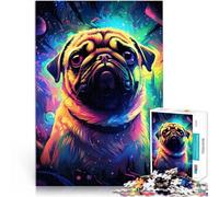 Puzzle per adulti 1000 pezzi Carlino Cosmico Decorazione per la casa Puzzle Giocattoli Anti-Stress Sfida Difficile per Adolescenti dai 14 anni e oltre 26 x 38 cm