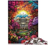Puzzle per adulti, 1000 pezzi, casa bianca, concorso di velocità, 26 x 38 cm, idee regalo di compleanno e per adolescenti dai 14 anni in su