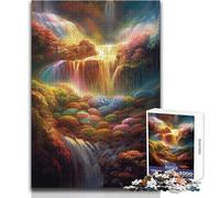 Puzzle per adulti 1000 pezzi Cascata nella foresta Natura Sfida difficile Gioco pratico per bambini dai 14 anni in su (dimensioni 38x26cm)