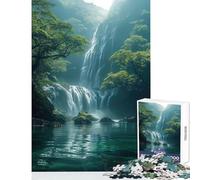 Puzzle per adulti 1000 pezzi Cascata nella giungla Giocattoli antistress Idee regalo Gioco pratico Migliorare l'amore tra coppie Dimensioni 38x26cm