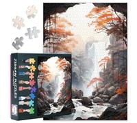 Puzzle per adulti, 1000 pezzi, cascata, puzzle sofisticati per adulti, 70 x 50 cm, puzzle per donne, accessori per la casa, regalo di compleanno (serie Berg)