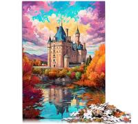 Puzzle per adulti 1000 pezzi Castelli della Loira Anti-Stress 26x38cm da regalare in regalo a tutta la famiglia per adolescenti di 14 anni e più