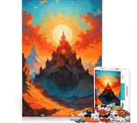Puzzle per adulti 1000 pezzi: Castello dell'Alba e del Tramonto Magico Gioco rompicapo Interazione genitore-figlio Rafforza l'amore tra le coppie 38x26cm
