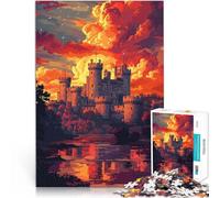 Puzzle per Adulti 1000 pezzi Castello di Warwick colorato Puzzle interessanti per la riduzione dello Stress 26x38cm Migliorare l'amore Tra Le Coppie