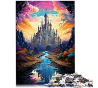 Puzzle per adulti 1000 pezzi castello forestale difficile e impegnativo da completare ma divertente e divertente 50 x 75 cm