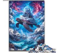 Puzzle per adulti 1000 pezzi Castello sul dorso della tartaruga, adatto dai 14 anni in su Giochi educativi per la casa Giocattoli fai da te Opere d'arte Regalo (dimensioni 26x38cm)