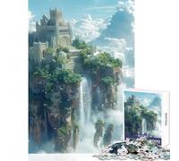 Puzzle per adulti 1000 pezzi Castello volante nel cielo Giocattolo Decorazione da parete Regali per donne e uomini Gioco pratico Migliora l'amore tra coppie Dimensioni 50x75cm