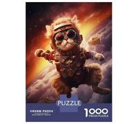 Puzzle Per Adulti 1000 Pezzi Cat in 60s Rock Album Puzzle Rompicapo Gioco Difficile Regali Difficili Per Amici E Familiari 52x38cm/1000pcs