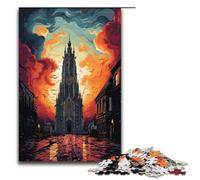 Puzzle per adulti 1000 pezzi Cattedrale di Nostra Signora delle Formiche colorato e psichedelico puzzle in legno 1000 pezzi (38x26 cm)
