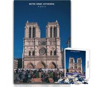 Puzzle per adulti 1000 pezzi Cattedrale di Notre Dame Bellissimo gioco di design Un'opera d'arte Regalo per compleanni Dimensioni 38x26cm