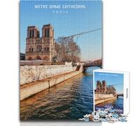 Puzzle per adulti 1000 pezzi Cattedrale di Notre Dame Gioco stimolante Giocattoli Decorazione per la casa Giocattoli antistress Dimensioni 38x26cm