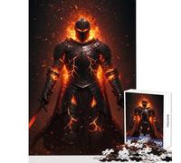 Puzzle per adulti 1000 pezzi Cavaliere di fuoco con spade Giocattolo educativo Regalo di compleanno per gioco educativo Migliora l'amore tra coppie Dimensioni 38x52cm