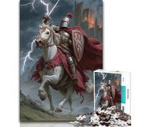 Puzzle per adulti 1000 pezzi Cavalieri medievali per adolescenti, regalo divertente e attività per la casa, giocattolo per i giorni di pioggia (dimensioni 38x26cm)