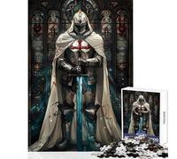 Puzzle per adulti 1000 pezzi Cavalieri Templari Crociati Giocattolo Decorazione da parete Regali per donne e uomini Gioco pratico Migliora l'amore tra coppie Dimensioni 38x52cm