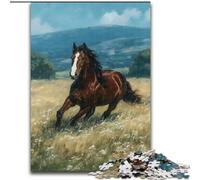 Puzzle per adulti 1000 pezzi Cavalli sul pascolo Puzzle gioco interattivo per famiglie, ideale per adolescenti, rompicapo regalo 50X75CM