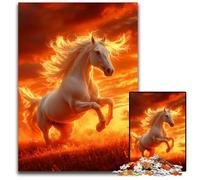 Puzzle per adulti 1000 pezzi Cavallo bianco Tramonto Puzzle impegnativi Attività per la casa per feste Compleanni e serate di giochi in famiglia 1000 pezzi (38x26 cm)